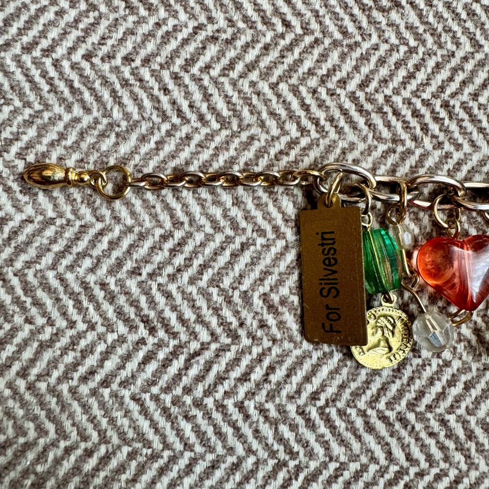 Vintage Karen Rossi for Silvestri Whimsical Shopping Statement Charm Bracelet - Picture 12 of 13